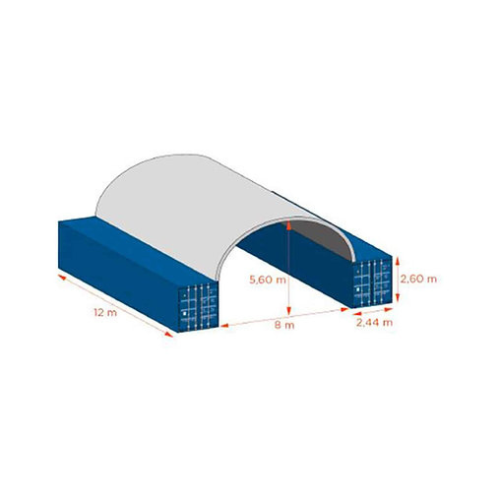 Abri Démontable Sur Conteneur – Abri 8×12- Neuf
